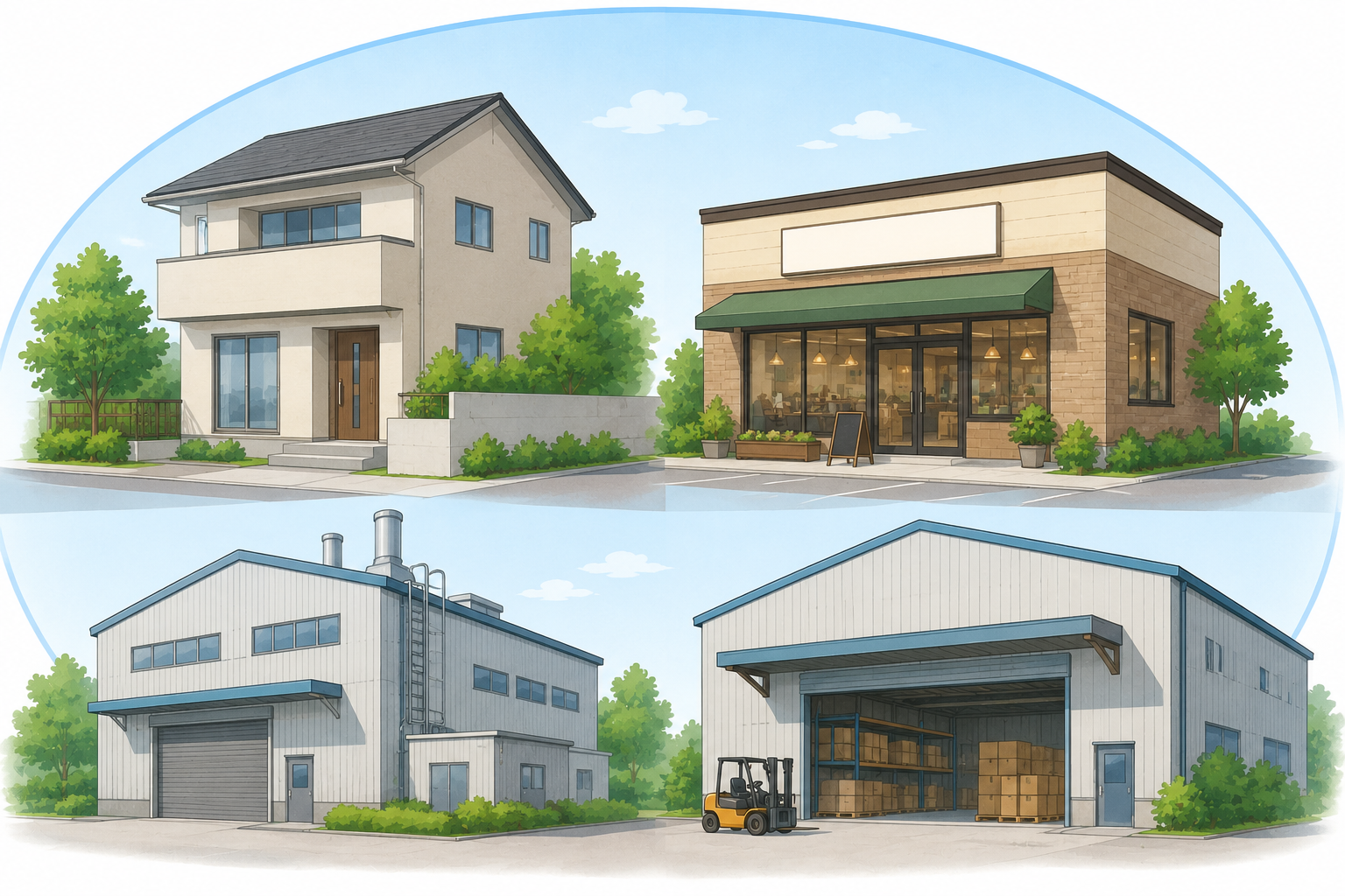 様々な建物のイメージ
